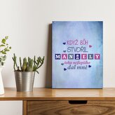 Dárková cedulka Když Bůh stvořil manžely: 30x40 cm