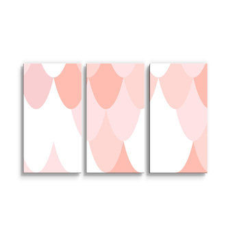 Obraz - 3-dílný Růžové obloučky: 120x80 cm