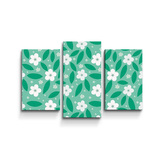 Obraz - 3-dílný Bílé květy s lístky: 75x50 cm