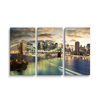 Obraz - 3-dílný Brooklynský most: 120x80 cm