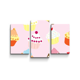 Obraz - 3-dílný Muffiny: 75x50 cm