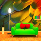 Tapeta Barevné peří: 336x220 cm