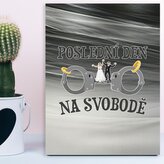 Dárková cedulka Poslední den na svobodě: 30x40 cm