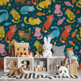 Tapeta Kočky s rybkami: 336x220 cm