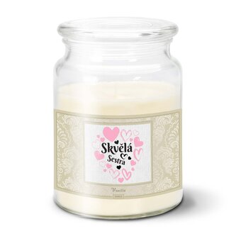 Svíčka Skvělá sestra: 500 g 