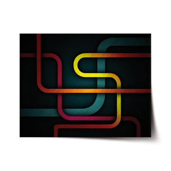 Plakát Barevné klikyháky: 120x80 cm