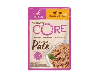 Kapsička Wellness Core Cat Paté Kitten kuře a tuňák 85g