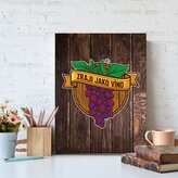 Dárková cedulka Zraji jako víno: 30x40 cm