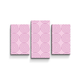 Obraz - 3-dílný Růžové spirály: 75x50 cm