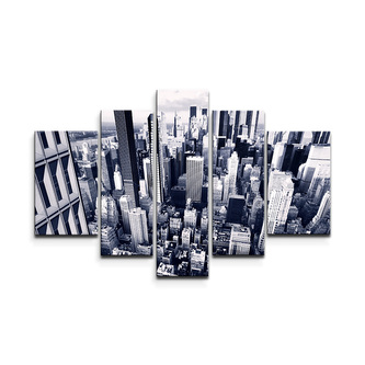 Obraz - 5-dílný Mrakodrapy 2: 125x90 cm