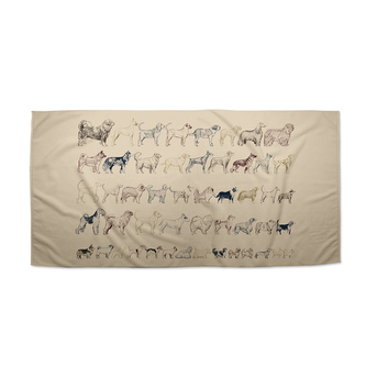 Ručník Psí plemena: 70x140 cm