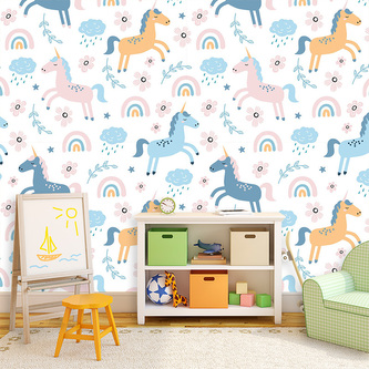 Tapeta Duhoví jednorožci: 336x220 cm