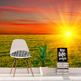 Tapeta Západ slunce nad loukou: 336x220 cm