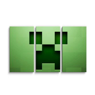 Obraz - 3-dílný Green Blocks: 120x80 cm