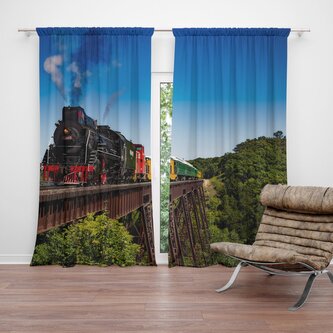 Závěs Vlak na mostě: 2ks 140x250cm Závěs Vlak na mostě: 2ks 140x250cm