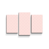 Obraz - 3-dílný Růžové křížky na světle růžové: 75x50 cm