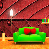 Tapeta Červený list: 336x220 cm