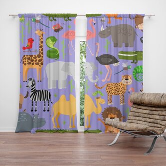 Závěs Animované safari: 2ks 140x250cm Závěs Animované safari: 2ks 140x250cm