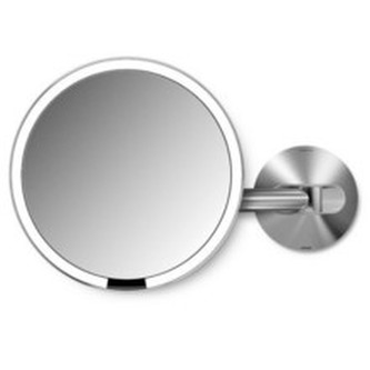 Simplehuman Dobíjecí kosmetické zrcátko na zeď Sensor s LED osvětlením, 5x zvětšení Dobíjecí kosmetické zrcátko na zeď Sensor s LED osvětlením, 5x zvětšení - Varianta Matná nerez ocel woman