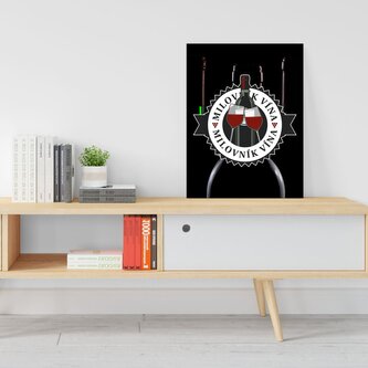 Dárková cedulka Milovník vína: 30x40 cm