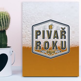 Dárková cedulka Pivař roku: 30x40 cm