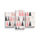 Obraz - 3-dílný Tříbarevné jehlany: 75x50 cm