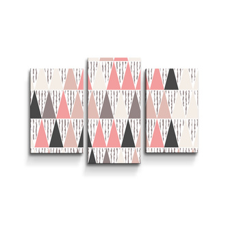 Obraz - 3-dílný Tříbarevné jehlany: 75x50 cm