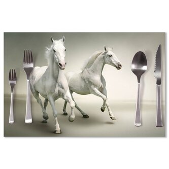 Prostírání Dva bílí koně: 40x30cm