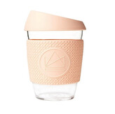 Skleněný hrnek na kávu, 340ml, Neon Kactus, broskvový