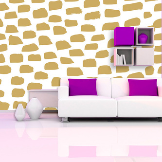 Tapeta Zlaté tahy štětcem: 336x220 cm