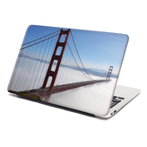Samolepka na notebook Golden Gate v mlze: 38x26 cm