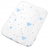 Přebalovací podložka 50x70 cm, bavlna, I love Boy, Baby Nellys, modrá/bílá