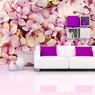 Tapeta Růžové květy: 336x220 cm