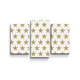 Obraz - 3-dílný Zlaté hvězdy: 75x50 cm