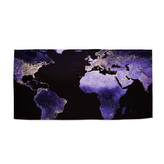 Ručník Světelná mapa světa: 70x140 cm