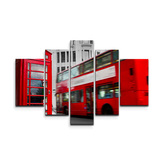 Obraz - 5-dílný Londýn 2: 125x90 cm
