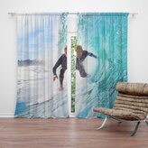 Závěs Surfař na vlně: 2ks 140x250cm