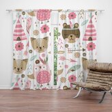 Závěs Lesní zvířátka: 2ks 140x250cm