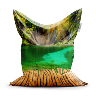 Sedací vak Jezírko s vodopádem: 150x100 cm