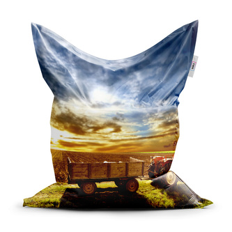 Sedací vak Traktor s vlečkou: 150x100 cm Sedací vak Traktor s vlečkou: 150x100 cm