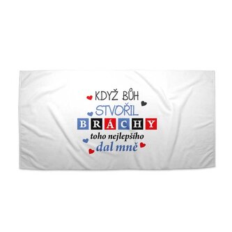 Ručník Když Bůh stvořil bráchy: 30x50 cm