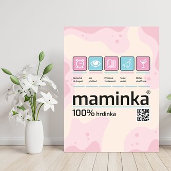 Dárková cedulka Maminka: 30x40 cm