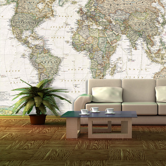 Tapeta Mapa světa: 336x220 cm Tapeta Mapa světa: 336x220 cm