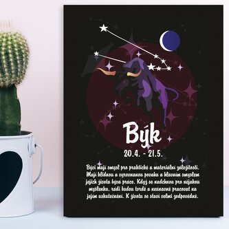 Dárková cedulka Býk: 30x40 cm