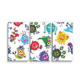 Obraz - 3-dílný Barevné příšerky: 120x80 cm