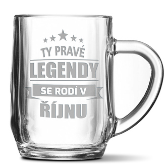 Půllitr Ty pravé legendy se rodí v říjnu: 0,5