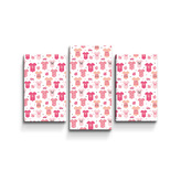 Obraz - 3-dílný Růžové oblečky: 75x50 cm