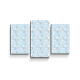 Obraz - 3-dílný Balónky a hvězdy: 75x50 cm