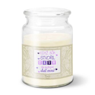 Svíčka Když Bůh stvořil tety: 500 g 