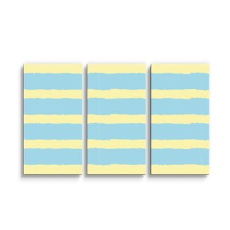 Obraz - 3-dílný Modrožluté pruhy: 120x80 cm